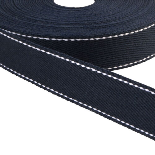 Bobine 20m sangle point sellier 30mm bleu marine