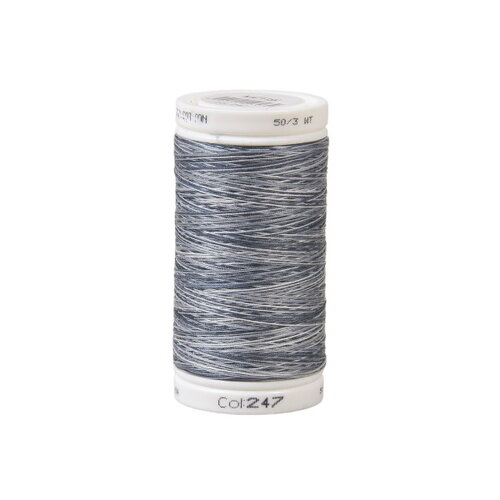 Fil coton variagated 500m haute qualité marine bleu crème