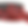 Sangle imprimé animalier zèbre 38mm rouge au mètre