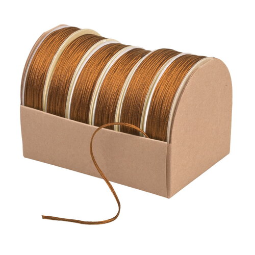 Bobine de 10m cordon à broder 2mm marron chocolat