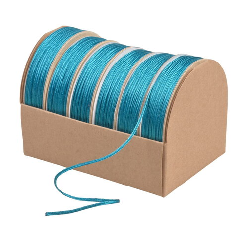 Bobine de 10m cordon à broder 2mm bleu acier