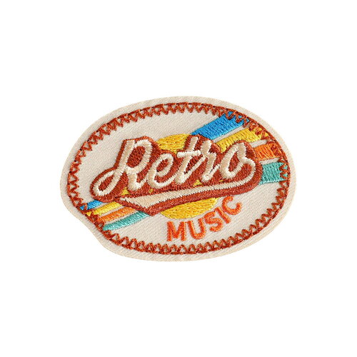 Lot de 3 écussons thermocollants music 5,8cm x 4cm
