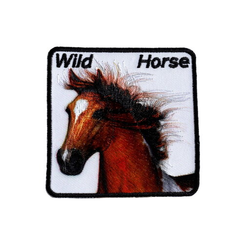 Ecusson thermocollant animaux sauvages cheval 6,5cm x 6,5cm