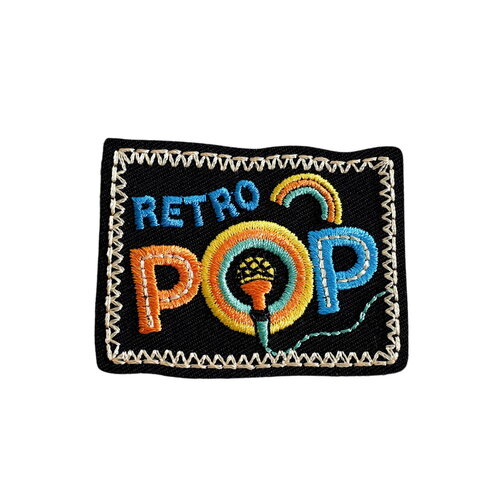 Ecusson thermocollant rétro pop 5,1cm x 4cm