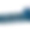 Dentelle coton fleurs 45mm bleu canard au mètre