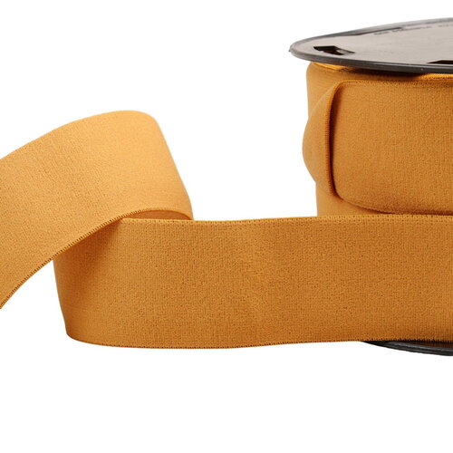 Elastique doux 40mm moutarde au mètre