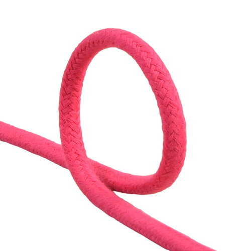 Bobine 25m cordon tressé 6mm fuchsia