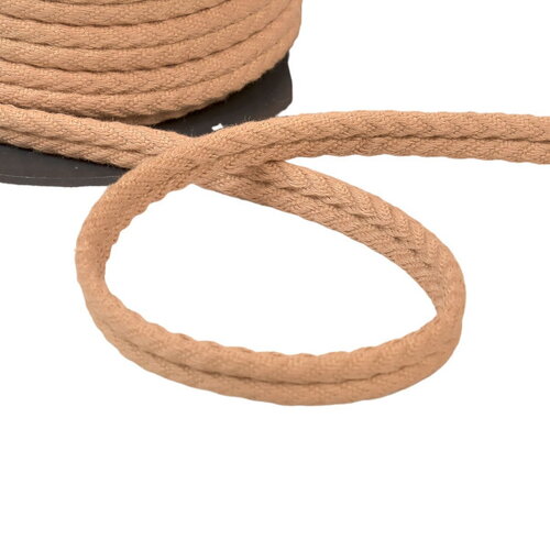 Double cordon chevrons 10mm beige foncé au mètre