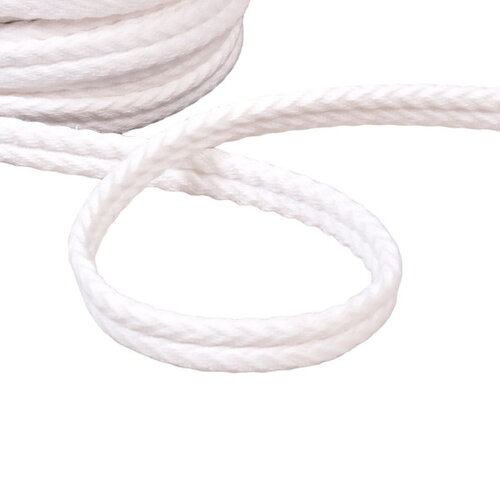 Double cordon chevrons 10mm blanc au mètre