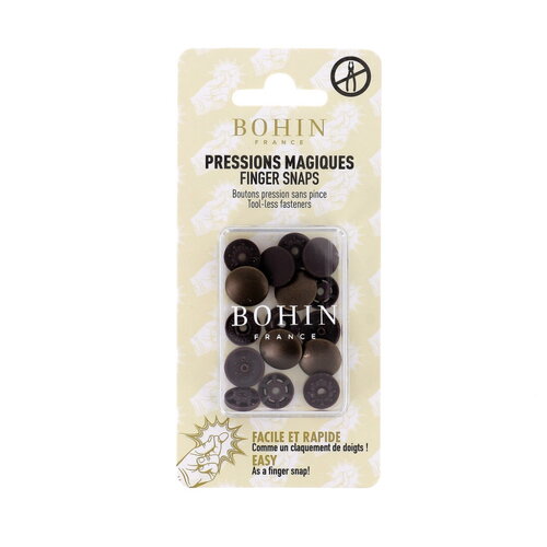 Boutons pressions métal sans pince 14mm bohin cuivre