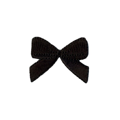 Ecusson thermocollant noeud noir 3cmx2.5cm