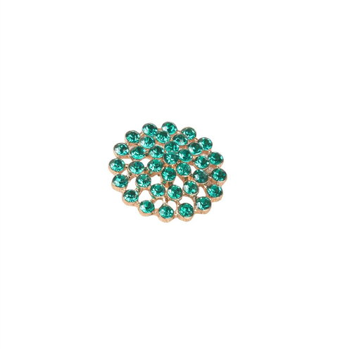 Bouton strass vert