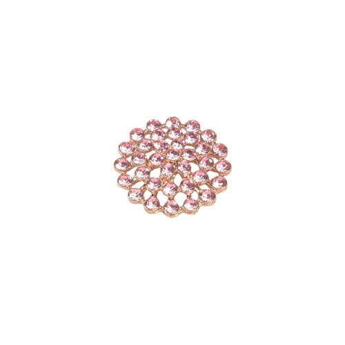 Bouton strass rose layette
