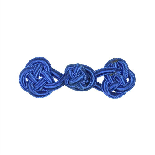 Lot de 5 brandebourgs textile 75mm bleu marine