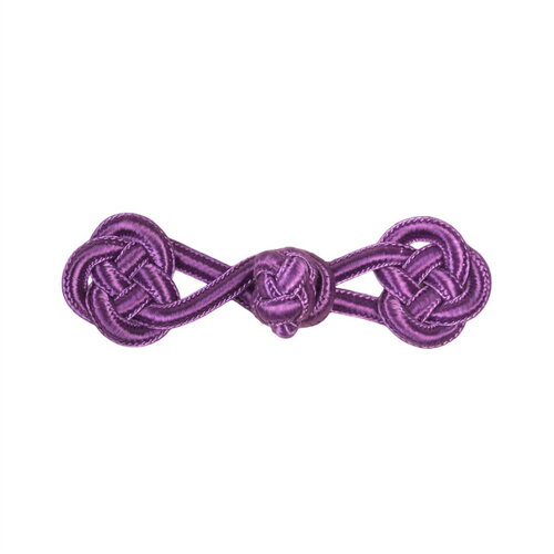 Lot de 5 brandebourgs textile 75mm violet lilas