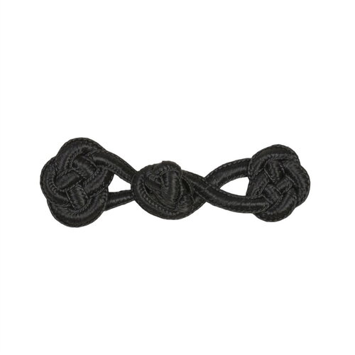 Brandebourg textile 75mm noir