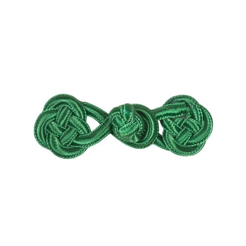 Brandebourg textile 75mm vert sapin