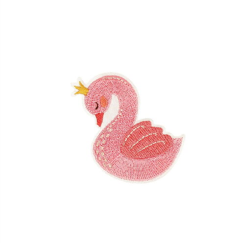 Lot de 3 écussons thermocollants grenouille/cygne cygne 5,2cm x 4,5cm
