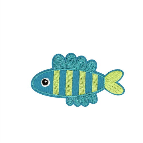 Lot de 3 écussons thermocollants faune marine poisson 0cm x 0cm