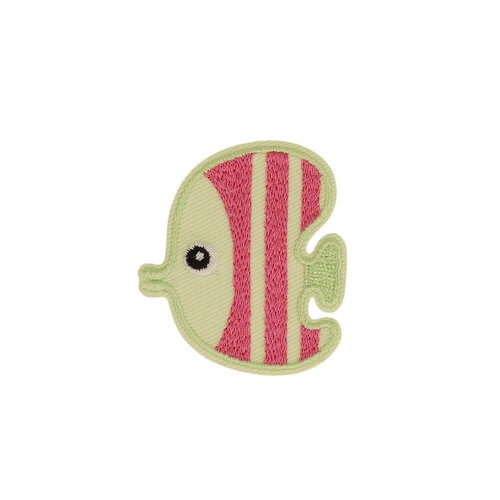 Lot de 3 écussons thermocollants faune marine poisson 4,2cm x 4,74cm
