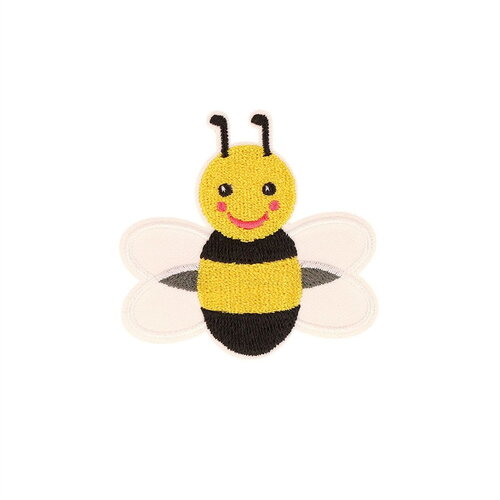 Lot de 3 écussons thermocollants insecte volant abeille 5,2cm x 5,2cm