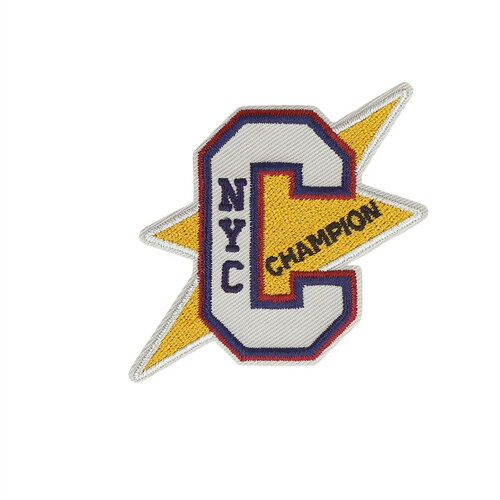 Lot de 3 écussons thermocollants initiale c champion nyc 5,8cm x 5,8cm
