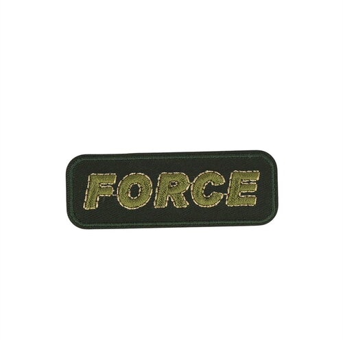 Lot de 3 écussons thermocollants force vert 6,5cm x 2,3cm