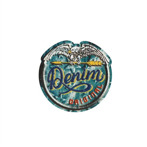 Lot de 3 écussons thermocollants facon denim denim 5,2cm x 5,1cm