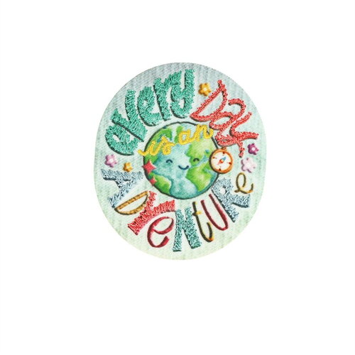Lot de 3 écussons thermocollants good vibes every day 5,4cm x 4,7cm