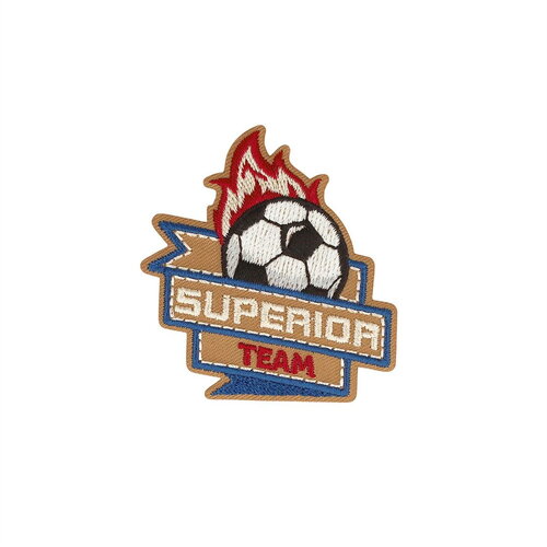 Lot de 3 écussons thermocollants football superior team 5,3cm x 5,7cm
