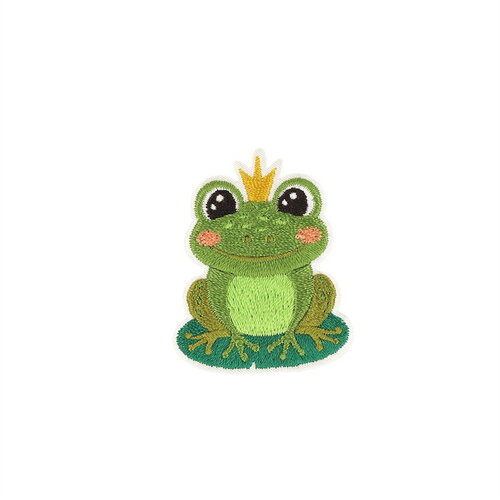 Ecusson thermocollant grenouille/cygne grenouille 3,8cm x 4,7cm