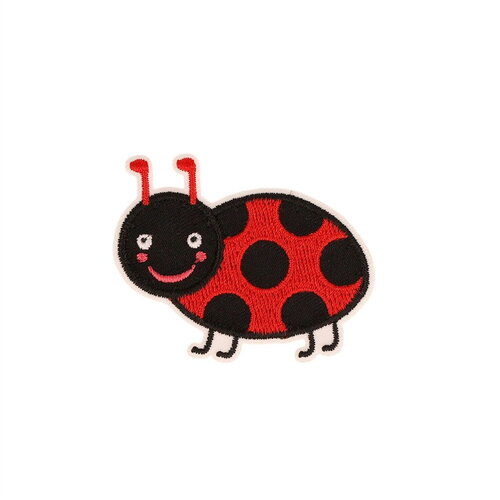 Ecusson thermocollant insecte volant coccinelle 5,3cm x 4,2cm