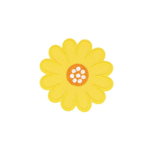 Ecusson thermocollant fleur rose 5,3cm x 5cm