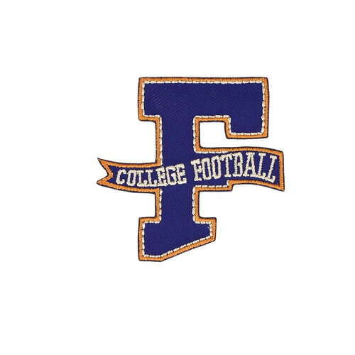 Ecusson thermocollant initiale f college football 5cm x 5cm