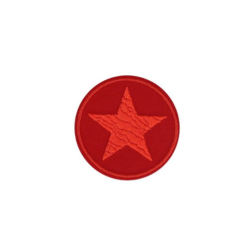 Ecusson thermocollant étoile rouge 4,4cm x 4,4cm