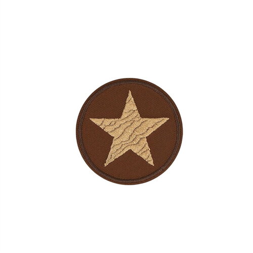 Ecusson thermocollant étoile marron 4,4cm x 4,4cm