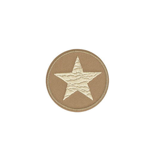 Ecusson thermocollant étoile beige 4,4cm x 4,4cm