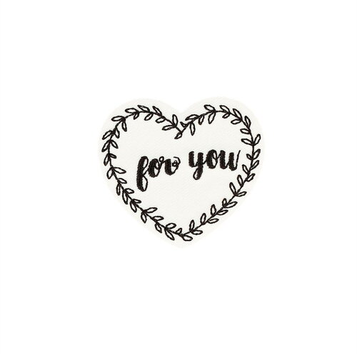 Ecusson thermocollant à messages for you 4,3cm x 4cm