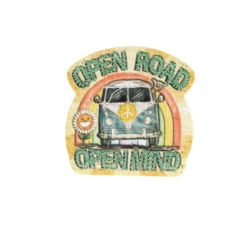 Ecusson thermocollant good vibes open road 5cm x 4cm