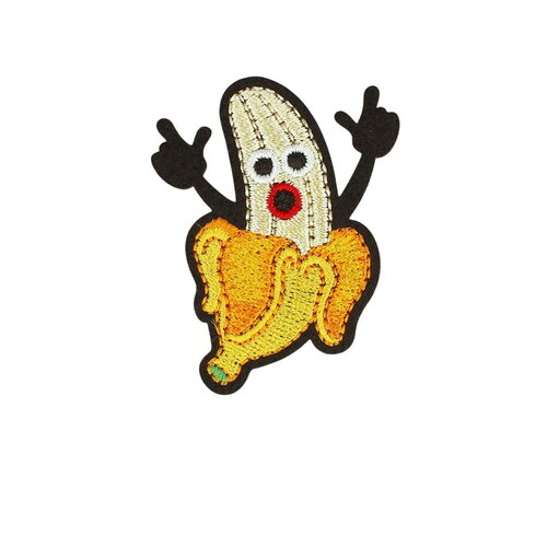 Ecusson thermocollant amis rigolos banane 5,1cm x 4,2cm