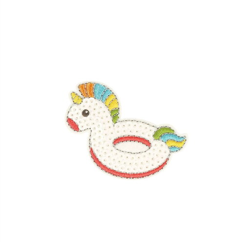 Ecusson thermocollant été sequins licorne 5,4cm x 4,2cm