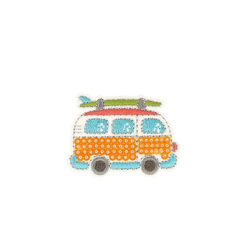 Ecusson thermocollant été sequins car 4,9cm x 3,7cm