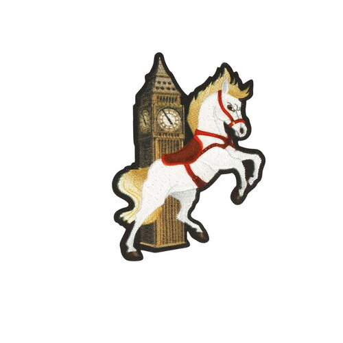 Ecusson thermocollant animaux et monuments cheval 6,4cm x 4,7cm
