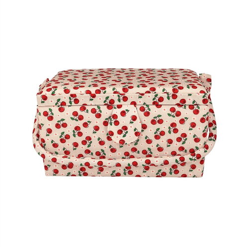Boîte couture 27,5x17,5x15cm cerise