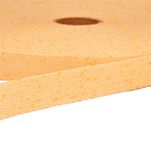 Sangle chinée jaune paille au mètre