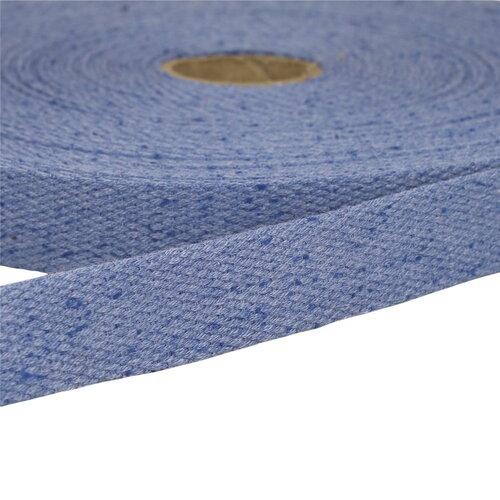 Bobine 20m sangle chinée bleu roi