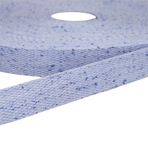 Bobine 20m sangle chinée bleu lavande