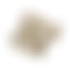 Lot de 3 boutons fleur en nacre couleur beige pierre