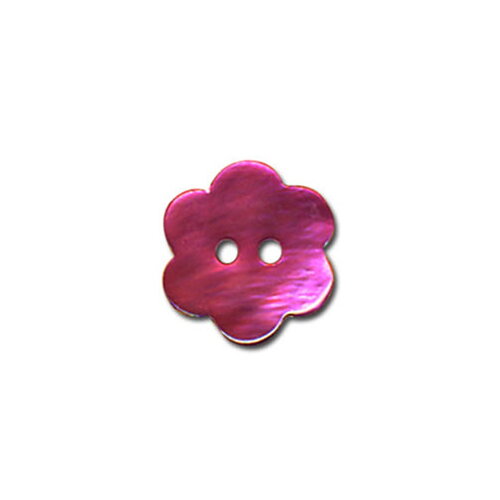 Bouton fleur en nacre couleur fuchsia