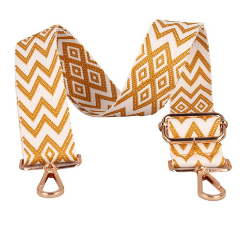 Bandoulière de sac ethnique 40x140cm beige